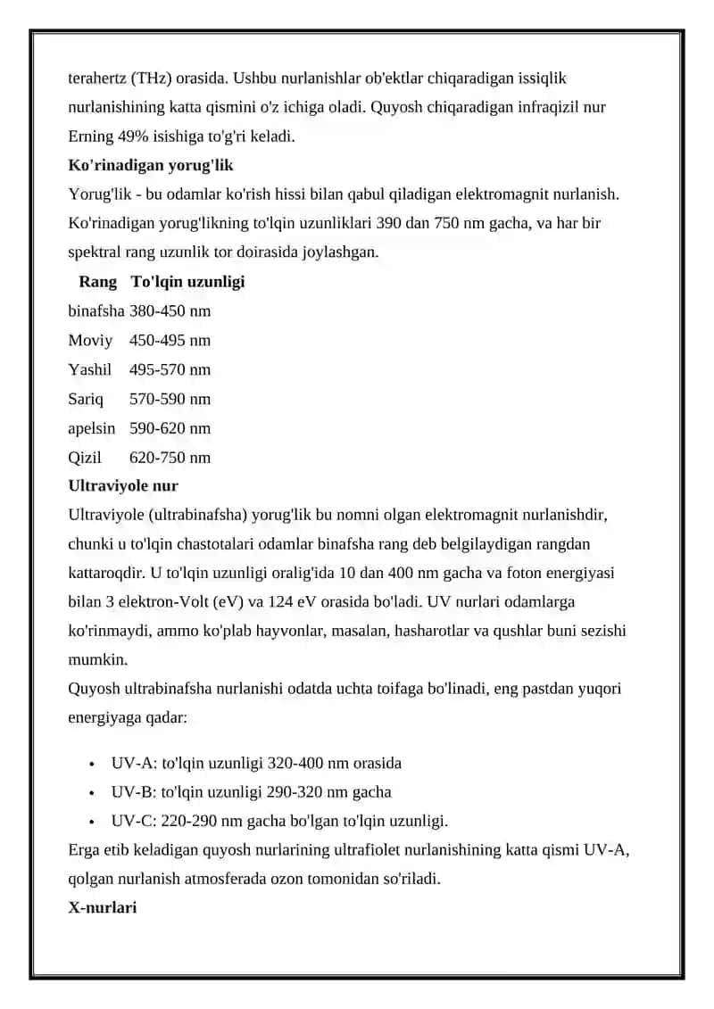HARBIY SHAROITDA HAYOTGA HAVF SOLUVCHI HOLATLAR: YUQORI CHASTOTALI ELEKTROMAGNIT NURLANISH BIOLOGIK TA'SIR 3