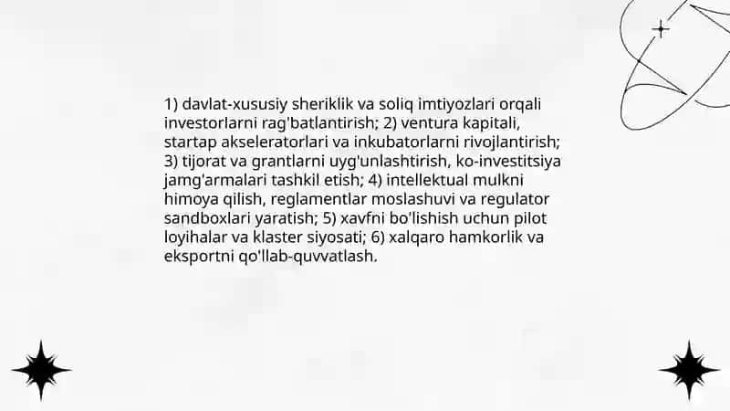 Innovatsiyalarga qaratilgan investitsiyalar 3