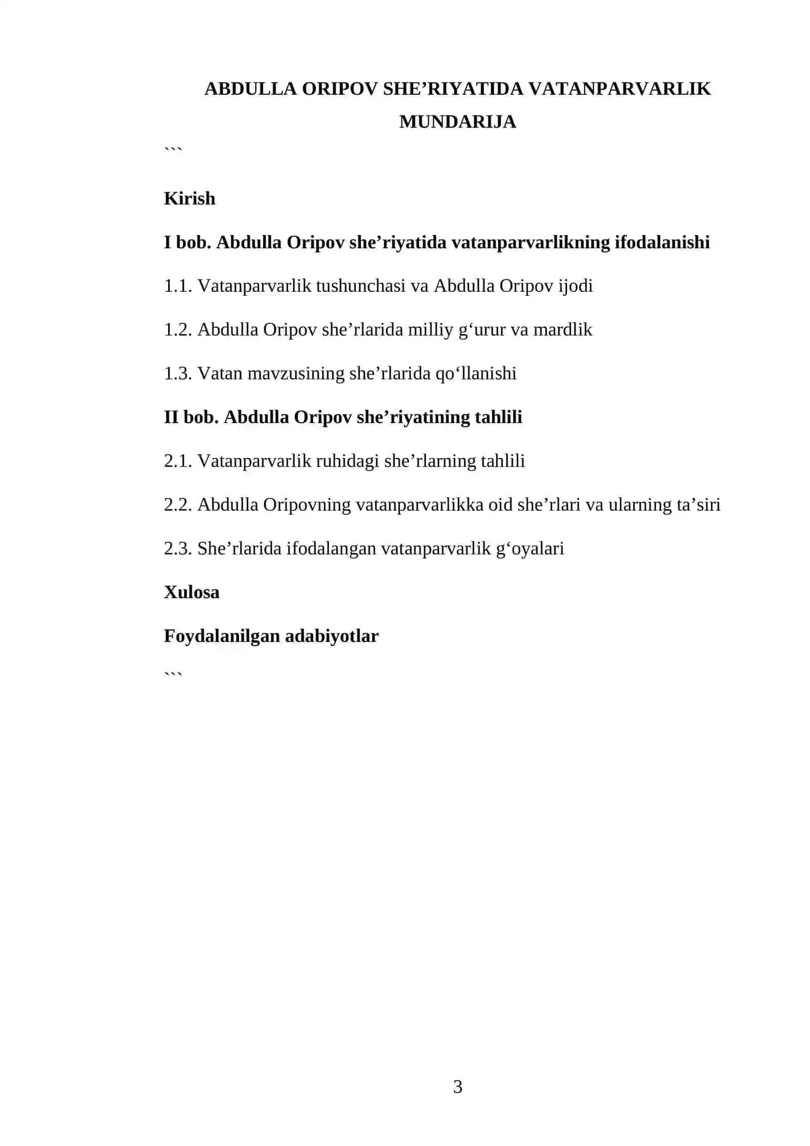 Abdulla Oripov sheʼriyatida vatanparvarlik 3