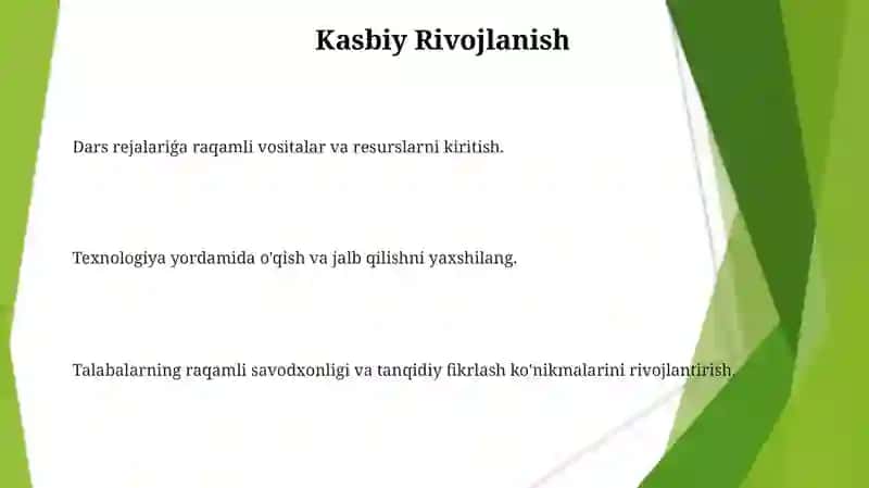 Texnalogiya darslarini integratsiyalash 3