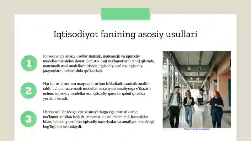 Iqtisodiyot faning oziga xos usullari 3