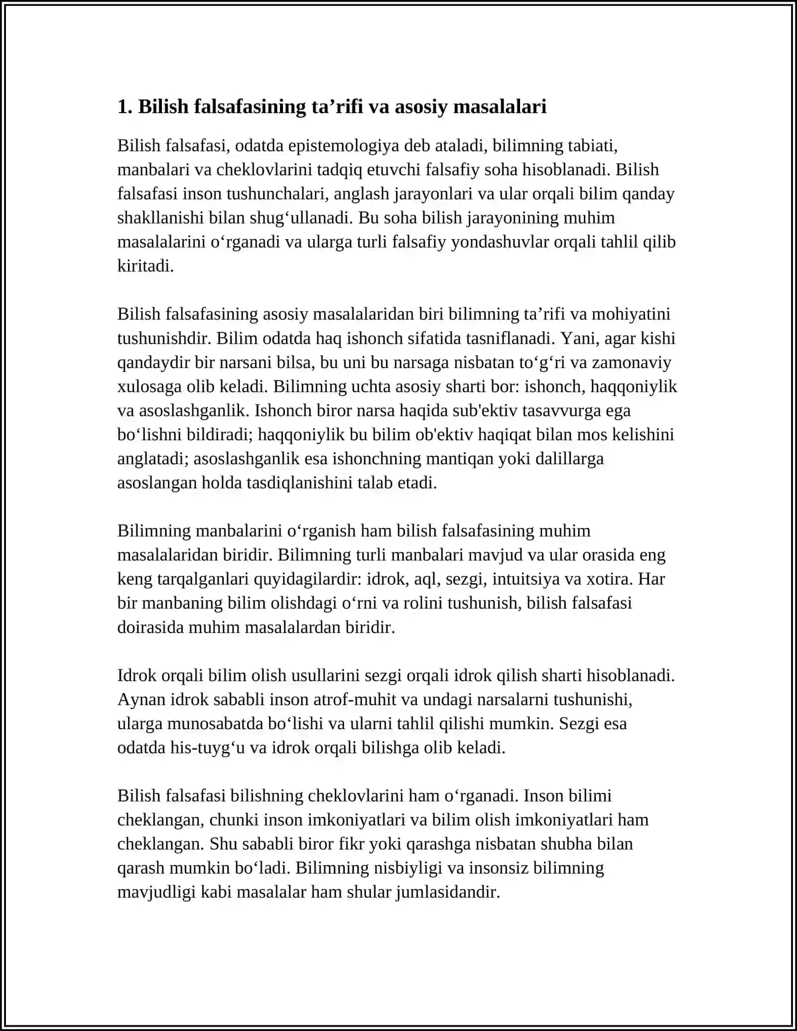 BILISH FALSAFASI 3