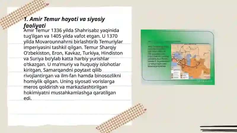 Amir Temur – Buyuk Davlat Arbobi 3