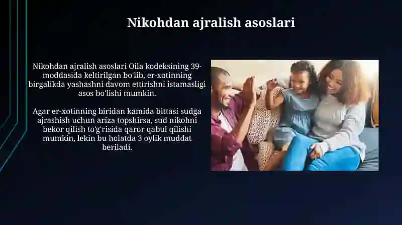 Nikohdan ajratish va aliment majburiyatlari 3