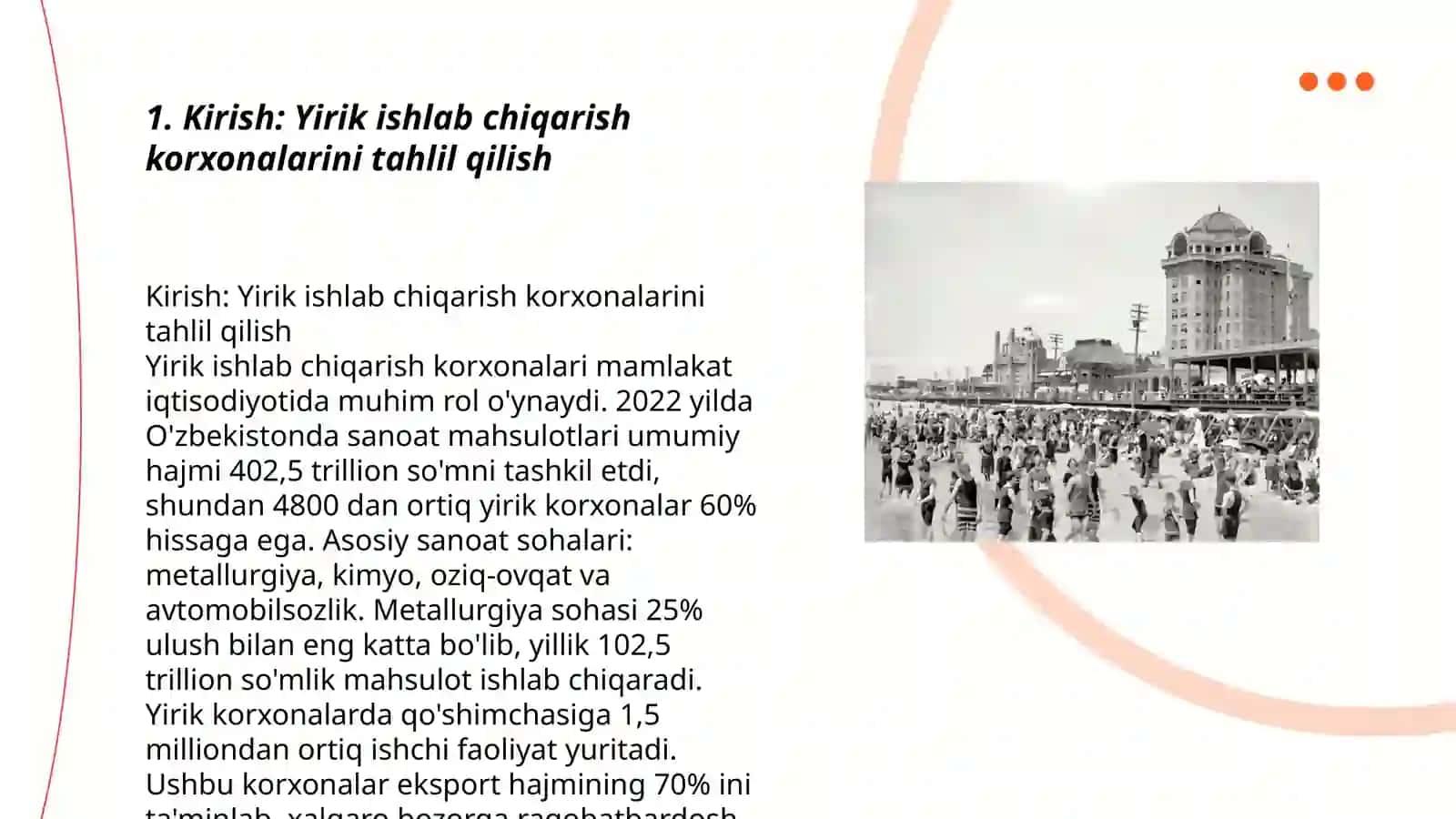 Yirik ishlab chiqarish quvvatiga ega bo'lgan sanoat korxonalarini xom ashyo iste'moli darajasini õrganish Namangan viloyati Norin tumani misolida 3