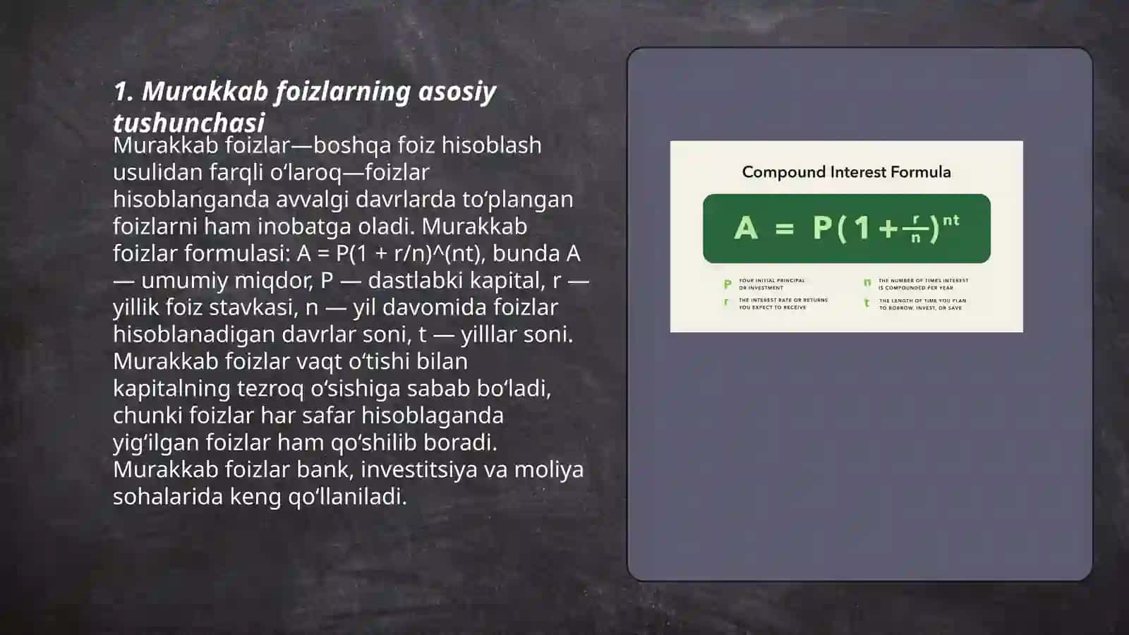 Murakkab foizlar 3