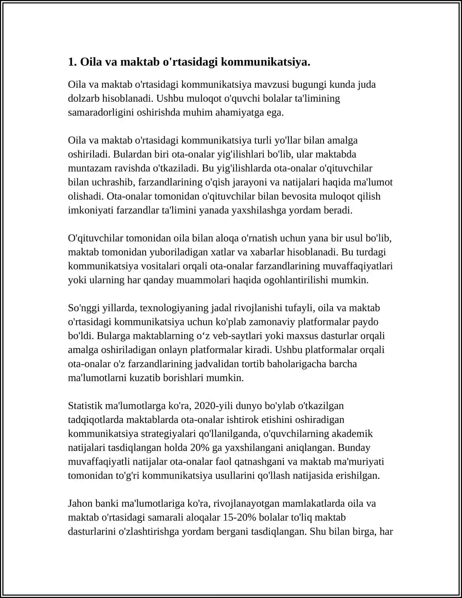 MTT VA OILA ÕRTASIDA HAMKORLIK ÕRNATISHDA TARBIYACHI PEDAGOGLAR JAMOASI VA OTA-ONALAR FAOL ISHTIROKI 3