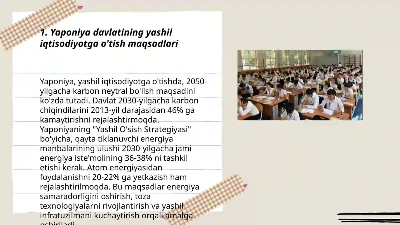 Yaponiya davlatining yashil iqtisodiyotga oʻtish strategiyalari 3