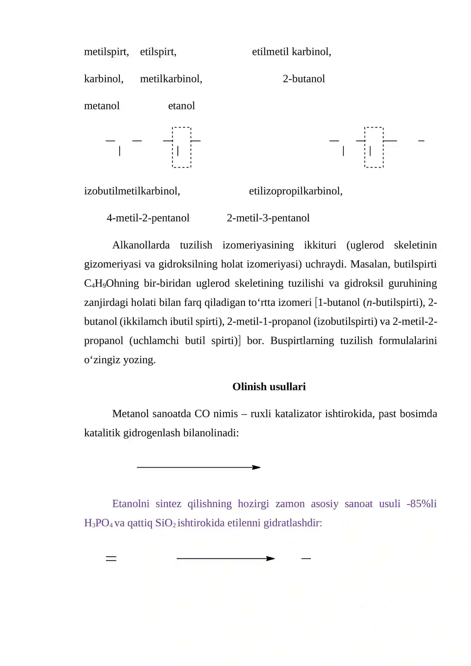 Bir va ko’p atomli spirtlar 3