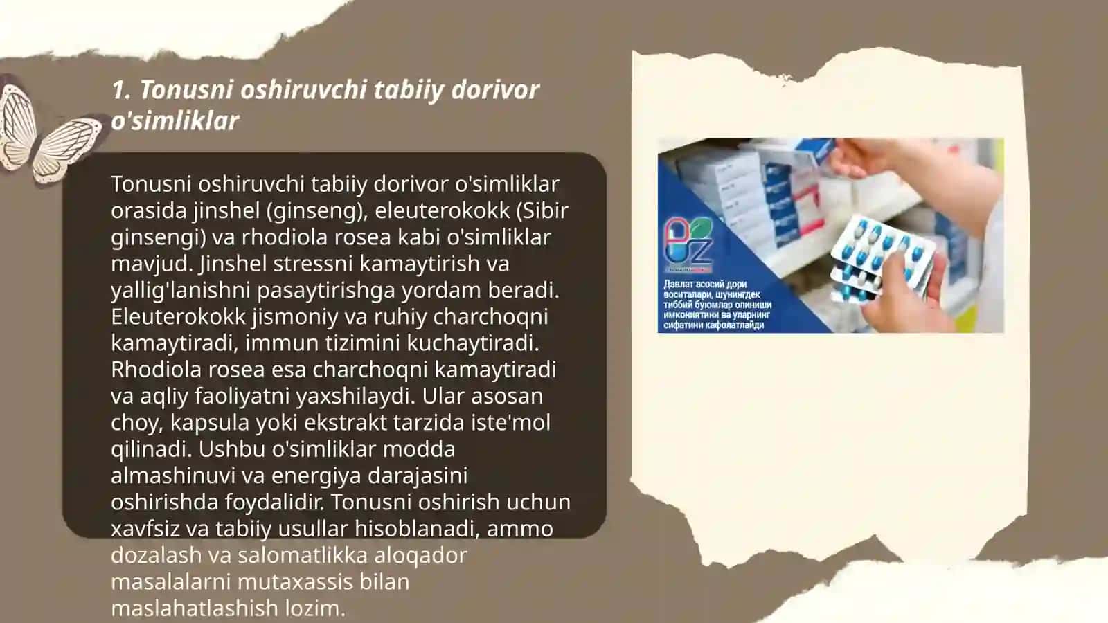 Tonusni oshiruvchi tabiiy dorivor o'simliklar 3
