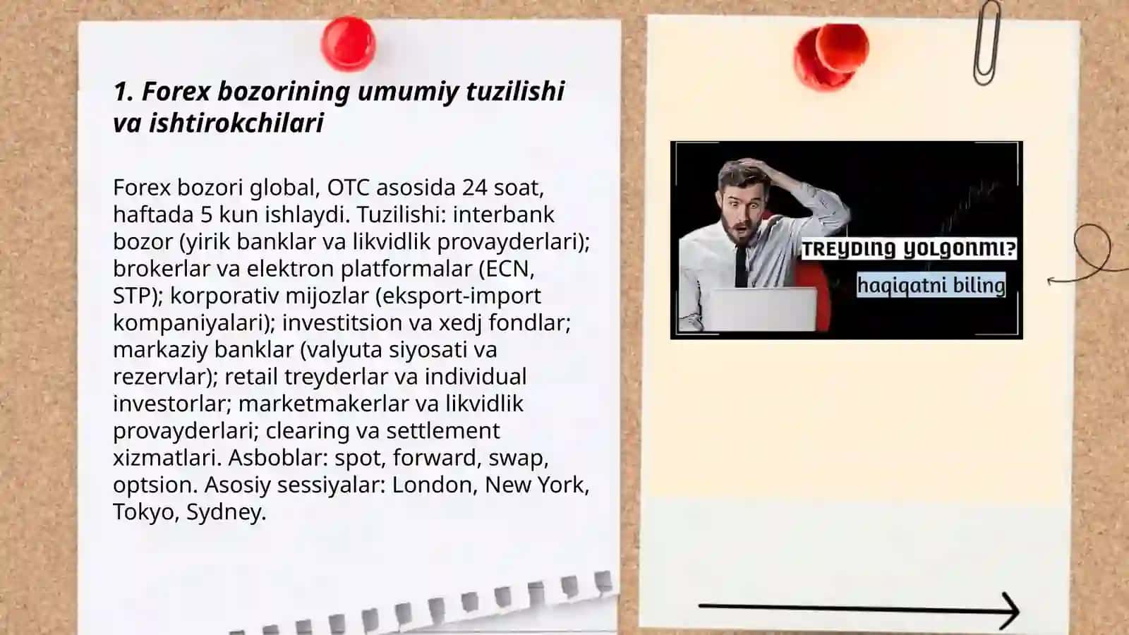 Forex bozorining umumiy tuzilishi va ishtirokchilari 3