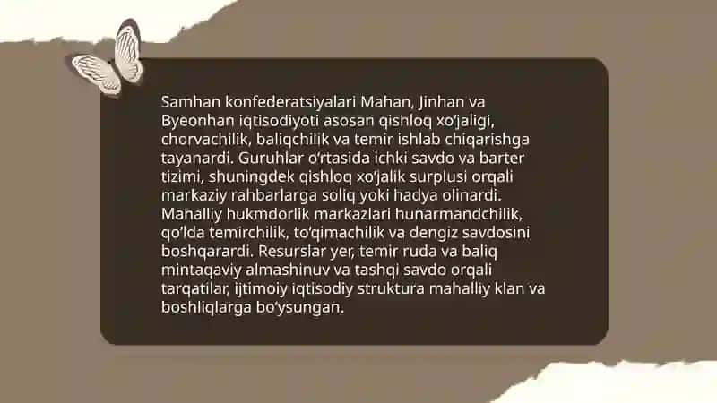 Samhan konfederatsiyalari va ularning iqtisodiy hayoti 3