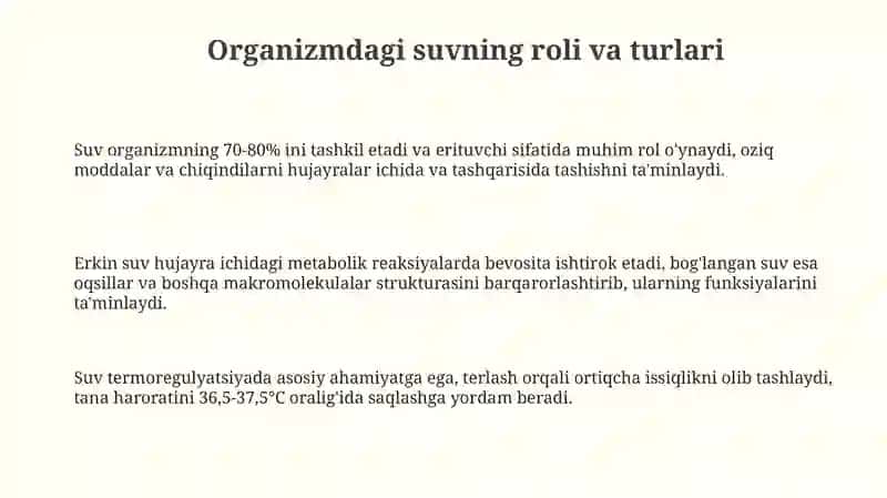 Organizmning suv dispers sistemasi 3
