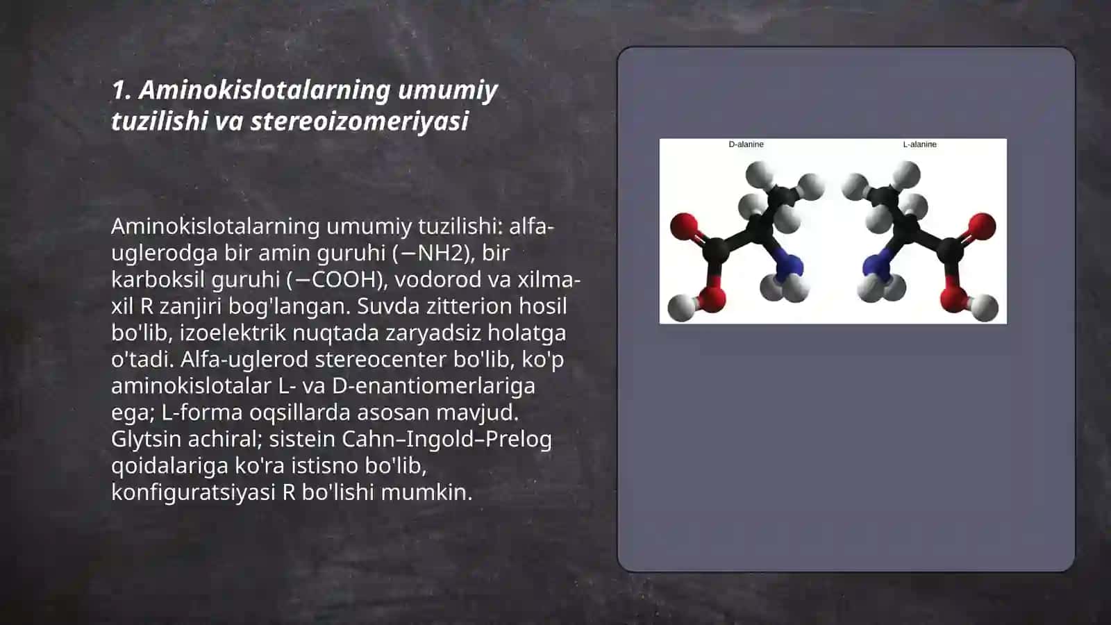 Aminokislotalarning kimyoviy va tibbiy biologik xossalari 3