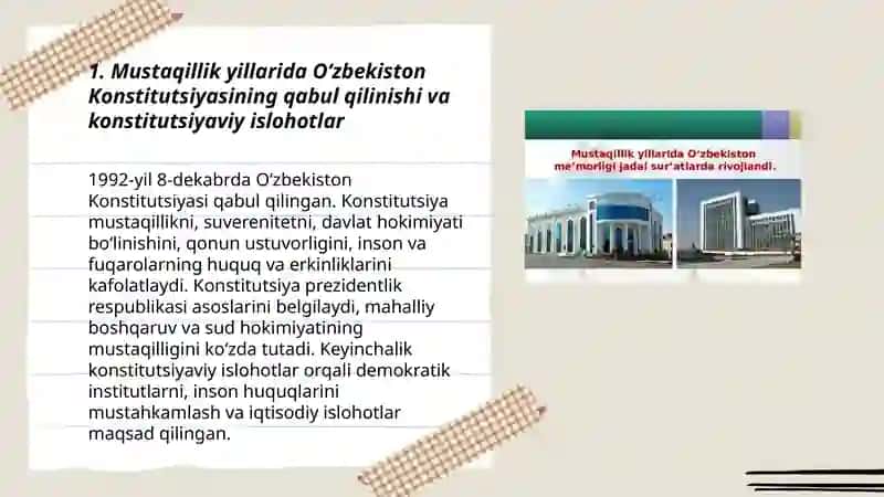 Mustaqillik yillarida davlat boshqaruvi tizimida amalga oshirilgan islohotlar 3