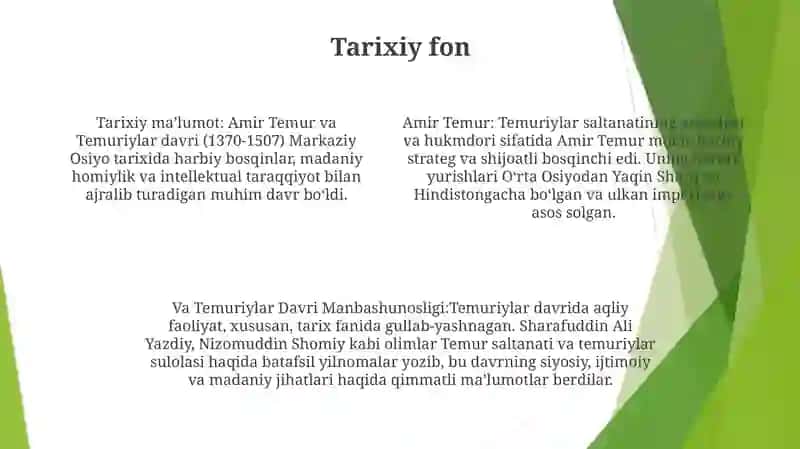 Amir Temur Va Temuriylar Davri Manbashunosligi 3