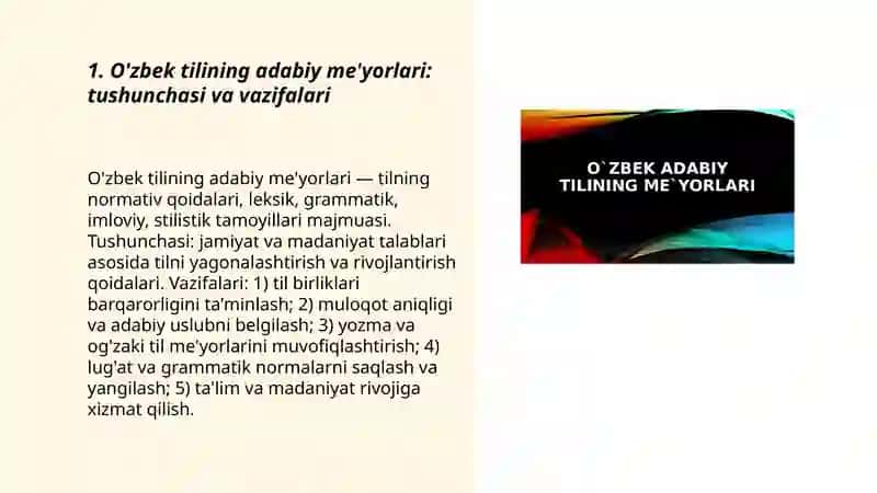 O'zbek tilining adabiy me'yorlari 3