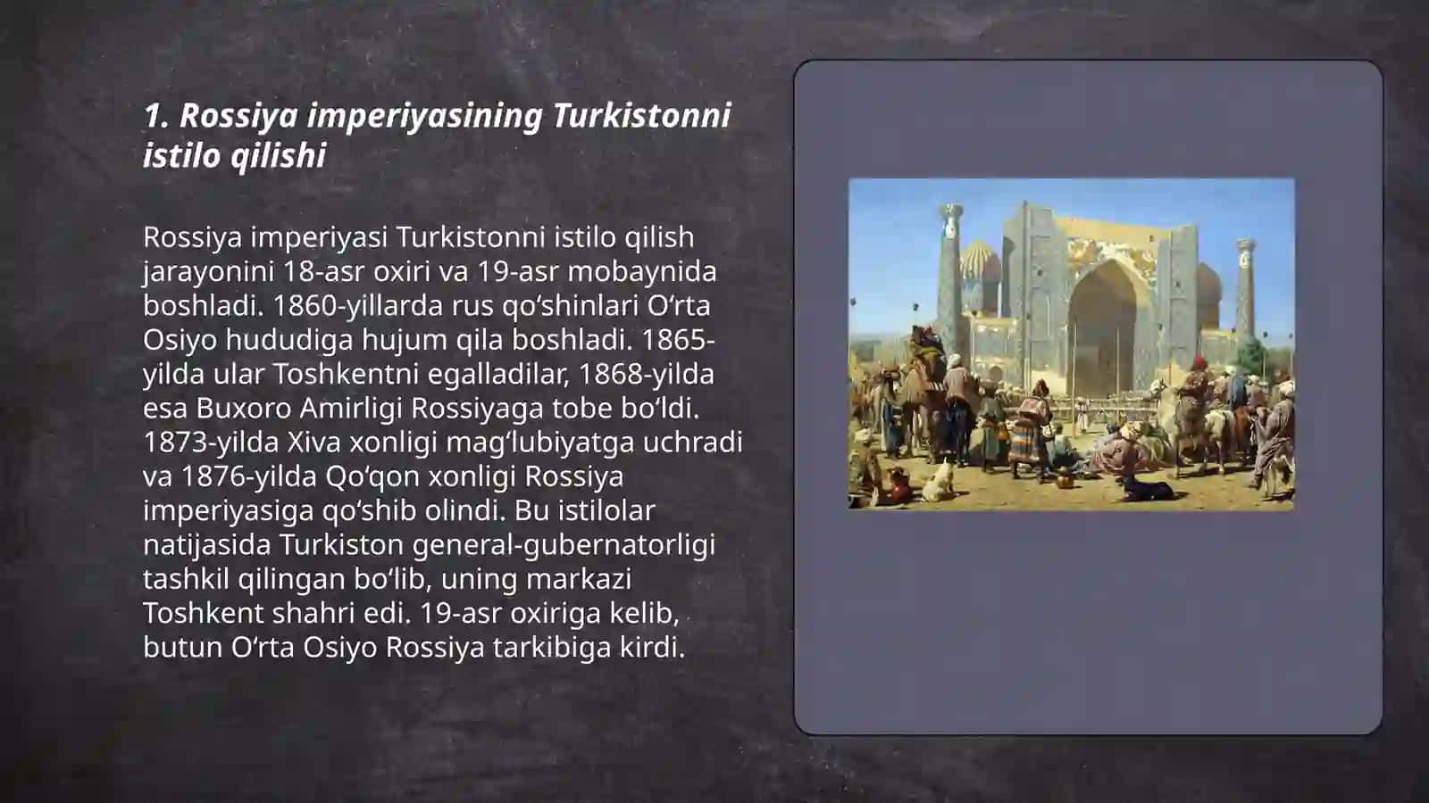 Turkiston Rossiya imperiyasi mustamlakachiliki davrida 3