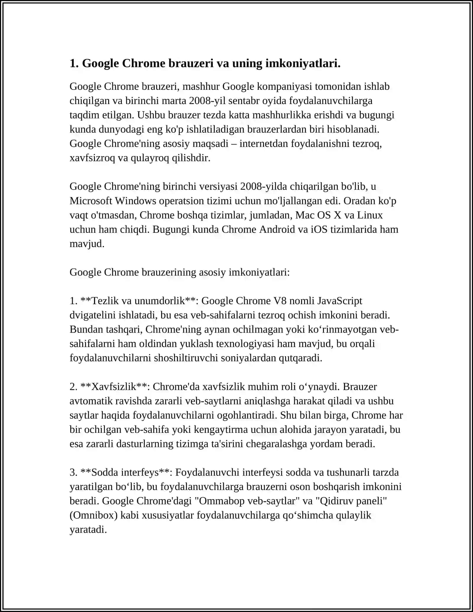 INFORMATIKA FANLARINI O'QITISHDA GOOGLE CHROM BRAUZERINING AHAMIYATI VA UNDAN FOYDALANISH USULLARI 3