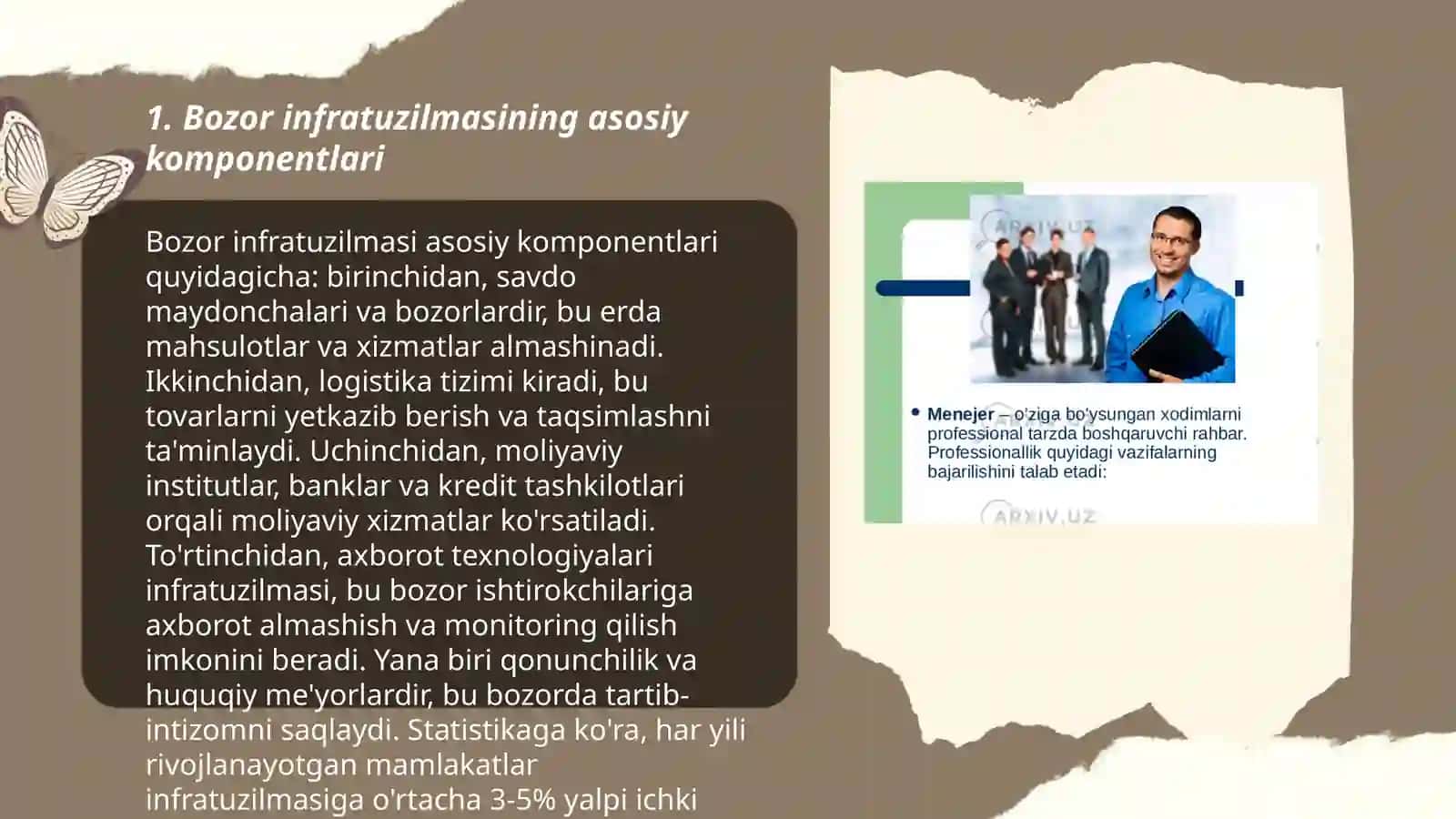 Tadbirkorlik faoliyatini rivojlantirishda bozor infratuzilmasining roli 3