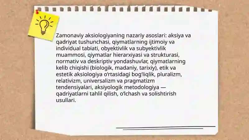 Zamonaviy aksiologik yondashuvlar 3