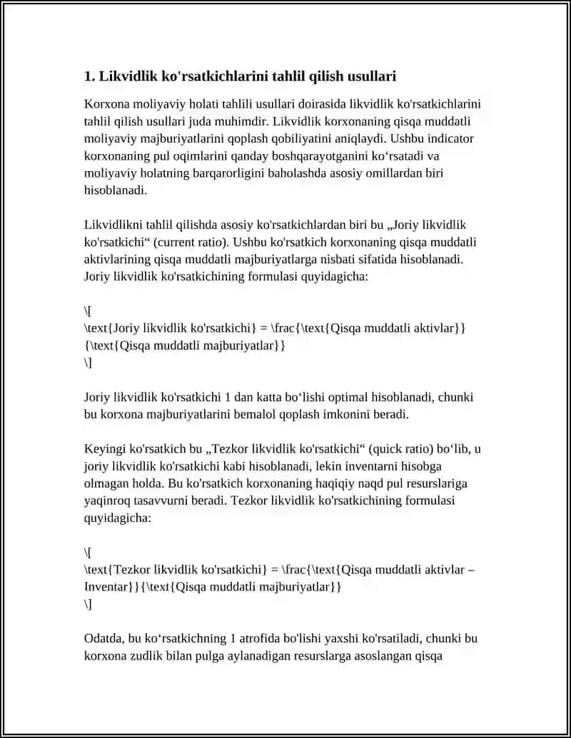 KORXONA MOLIYAVIY HOLATI TAHLILI USULLARI 3