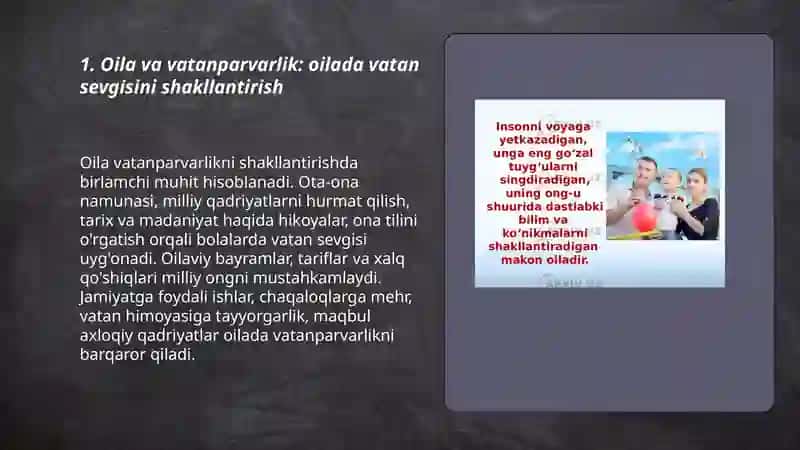 Oila vatan ichra vatan mavzusida 3