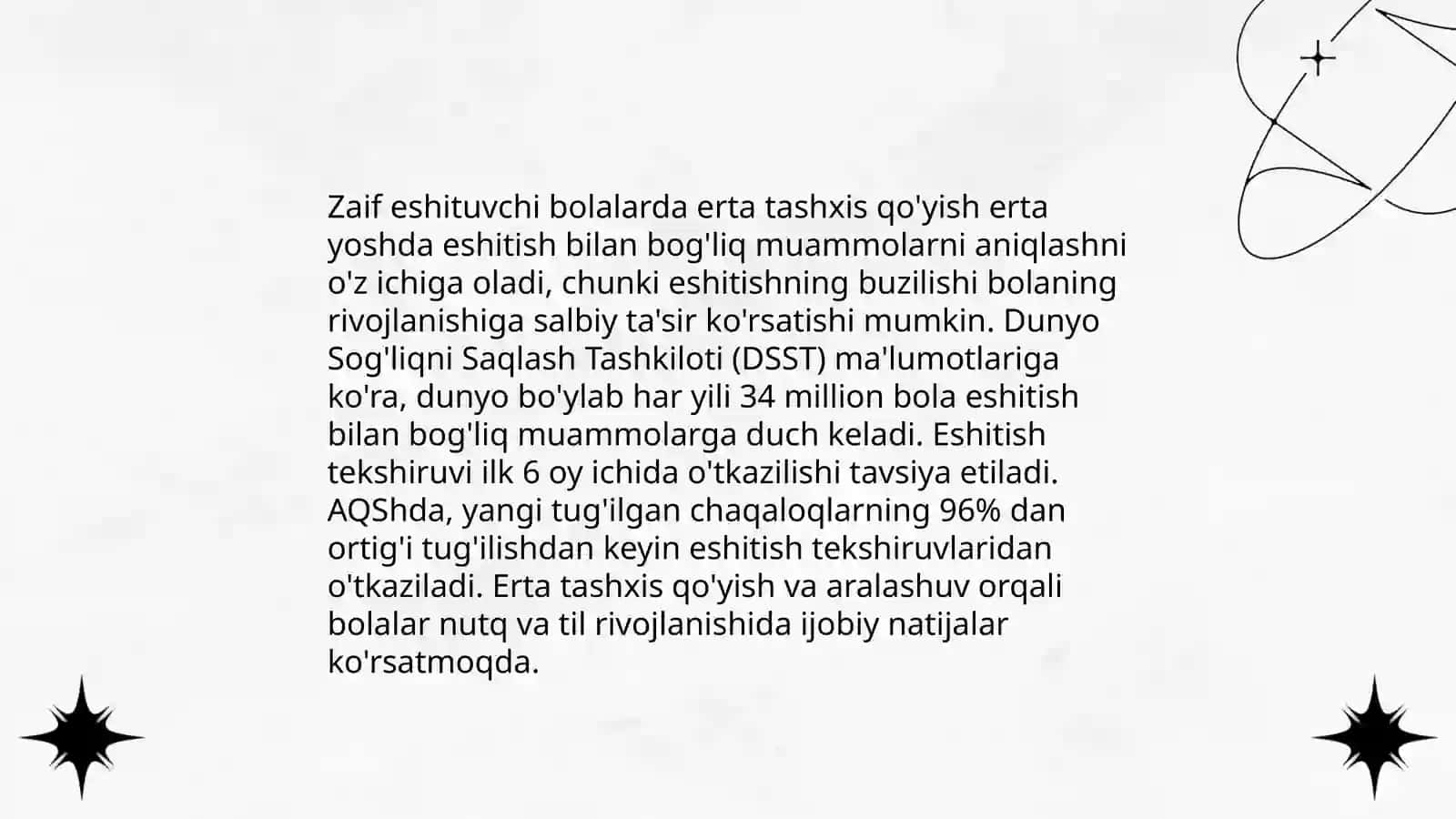Zaif eshituvchi bolalar bilan olib boriladigan tibbiy tadbirlarning umumiy xususiyatlari 3