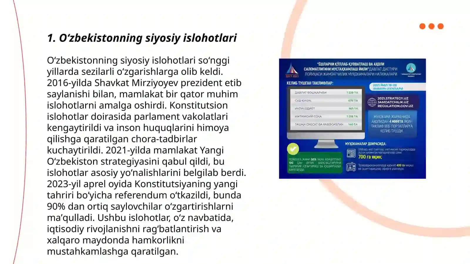 Oʻzbekiston mustaqil taraqqiyot yoʻlida 3