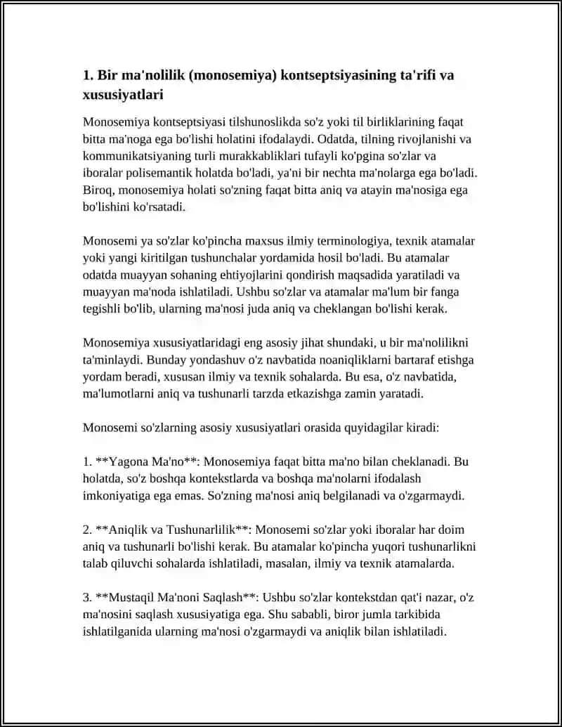 BIR MAʼNOLILIK MONOSEMIYA VA KOʻP MAʼNOLILIK POLISEMIYA 3