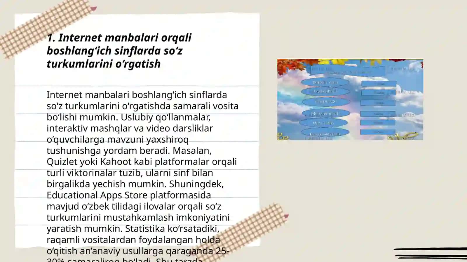 So‘z turkumlarini o‘rganish 3