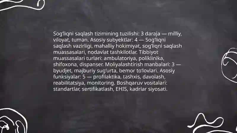 Sog‘liqni saqlash tizimi va salomatlikni tadqiq etish usullari 3
