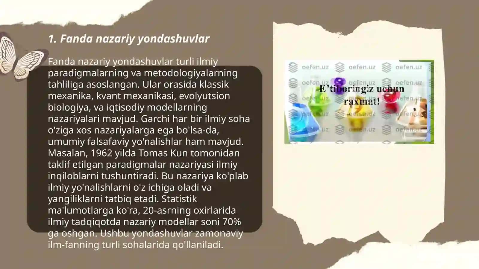 Fanda metod va metodologiya masalalari 3