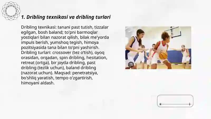 Basketbol oʻyin texnikasi va taktikasi tasnif 3