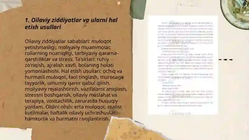 Ziddiyatlar va yechimlar 3