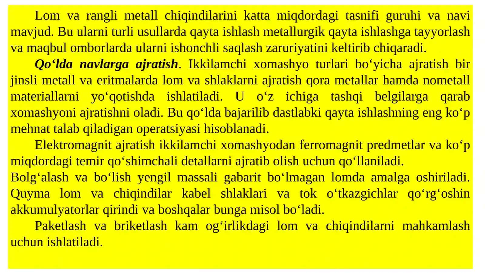 Qayta ishlash 3