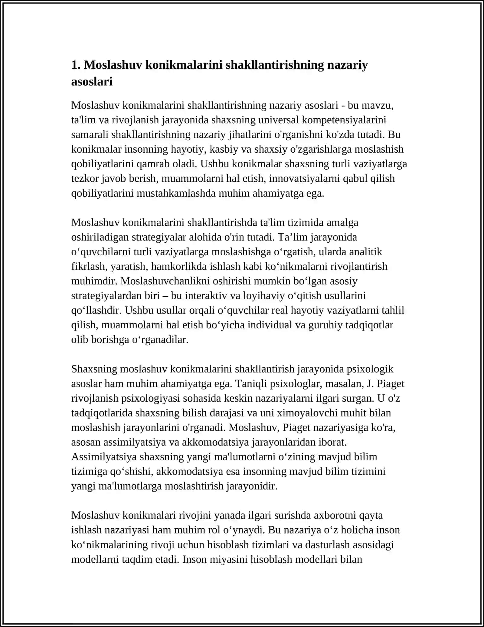 MTT BOLALARNING MOSLASHUV KONIKMALARINI SHAKLLANTIRISH TEXNOLOGIYALARI 3