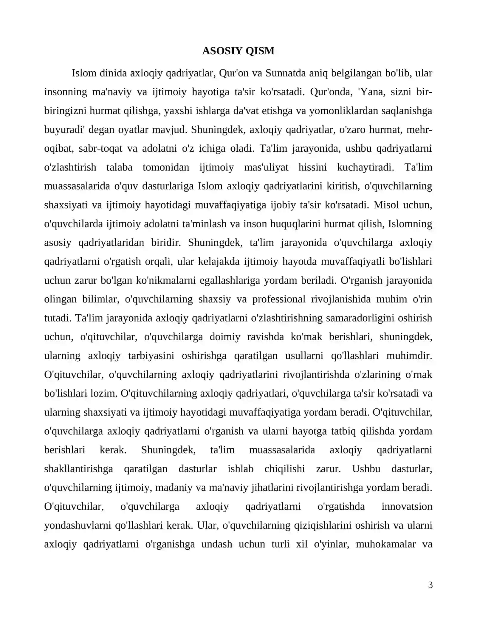 Islomda axloqiy qadriyatlar va ularning ta'limdagi roli 3