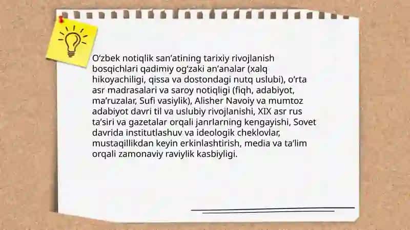 Oʻzbek notiqlik sanʼati tarixini órganish 3