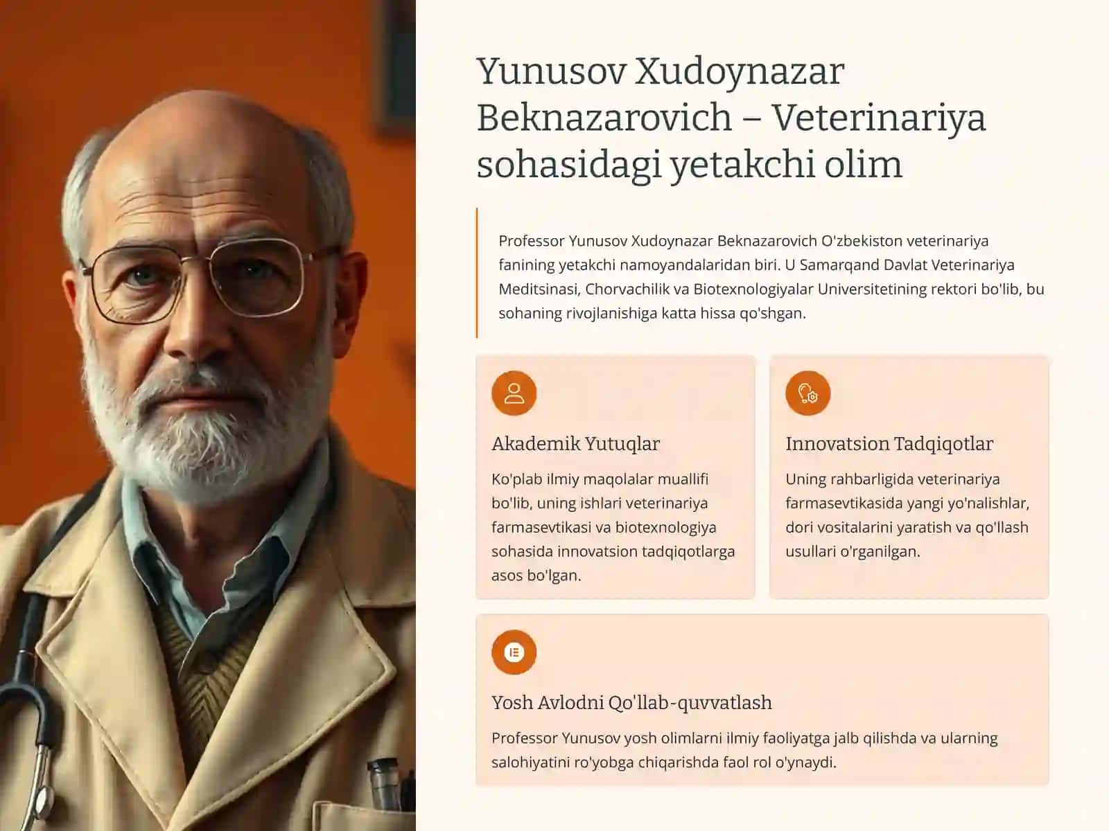 O'zbekiston Veterinariya Farmasevtikasida O'zbek Olimlarining Hissasi 3