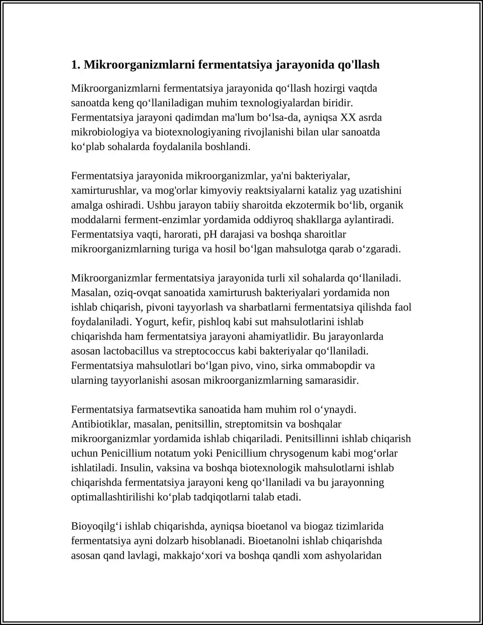 MIKROORGANIZMLARNI BIOTEXNOLOGIYADA QÓLLANILISHI 3
