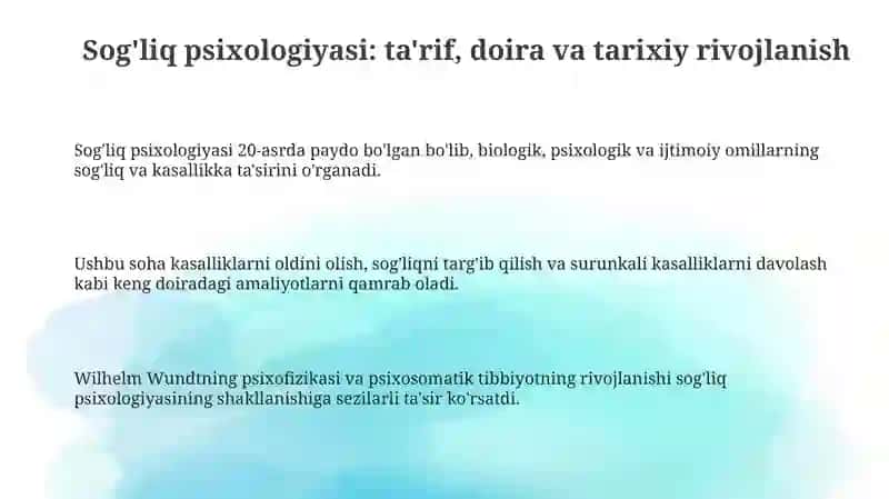 Salomatlik psixologiyasi: fan hamda amaliyot sifatida 3