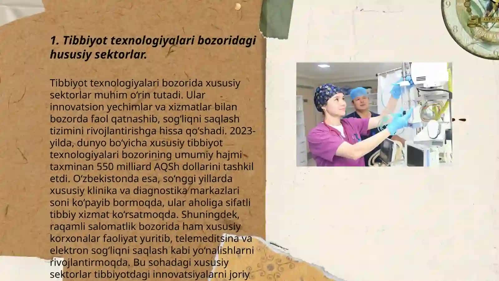 Tibbiyot texnologiyalari bozoridagi hususiy sektorlar 3