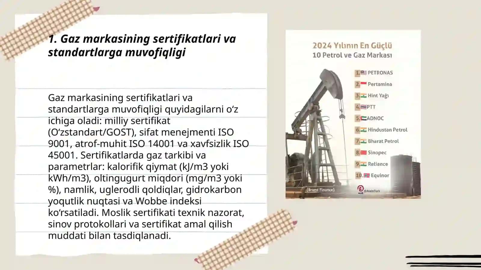 Gaz markasining sertifikatlari va standartlarga muvofiqligi 3