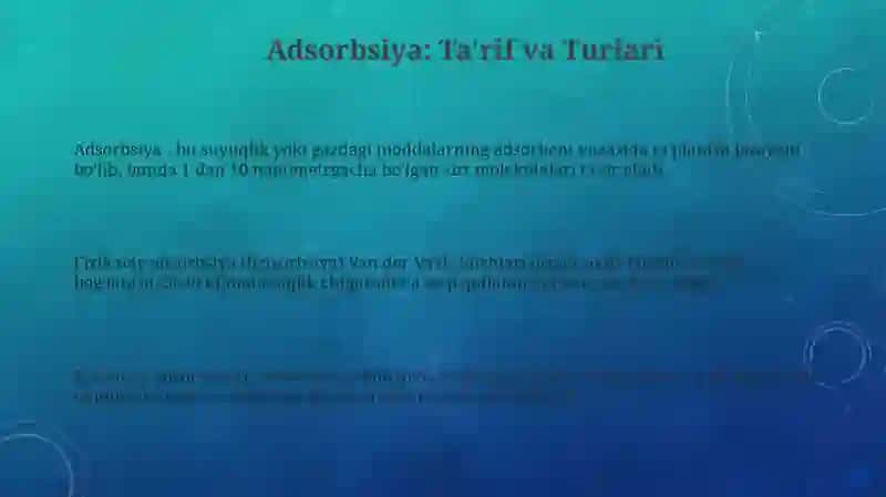 Adsorbsiya: Ta'rif va Turlari 3