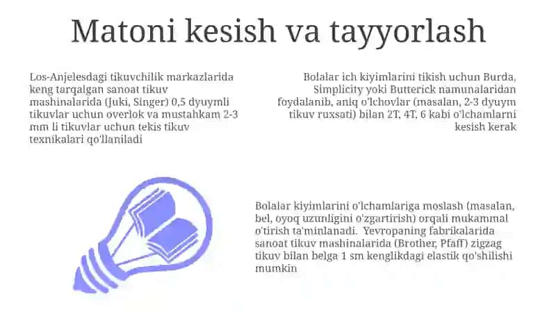 Òģil bolalar ich kiyimini bichish va tikish 3