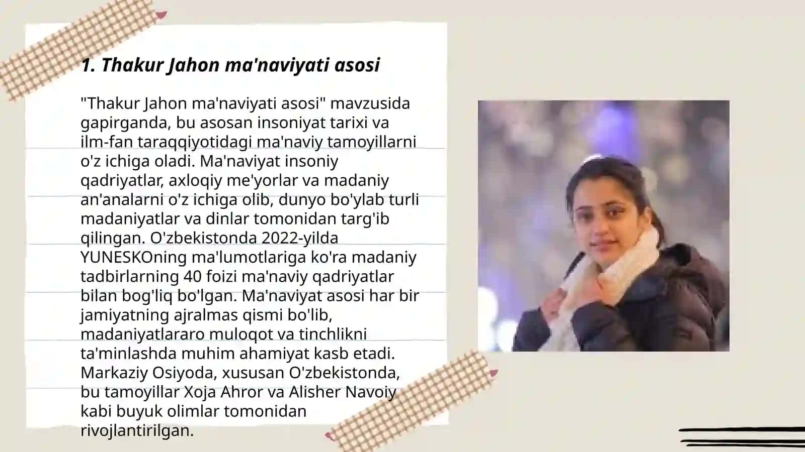 Thakur jahon ma'naviyatining yetakchi vakili 3