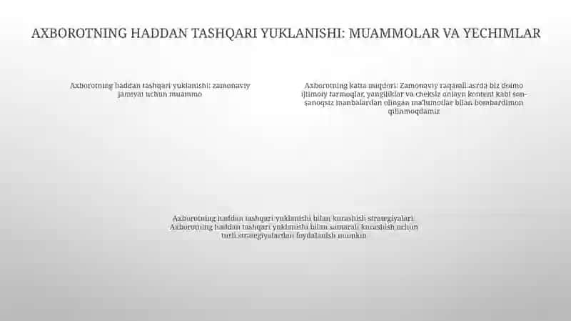 Zamonaviy Jamiyatda Axborotning OʻRni Va Ahamiyati 3