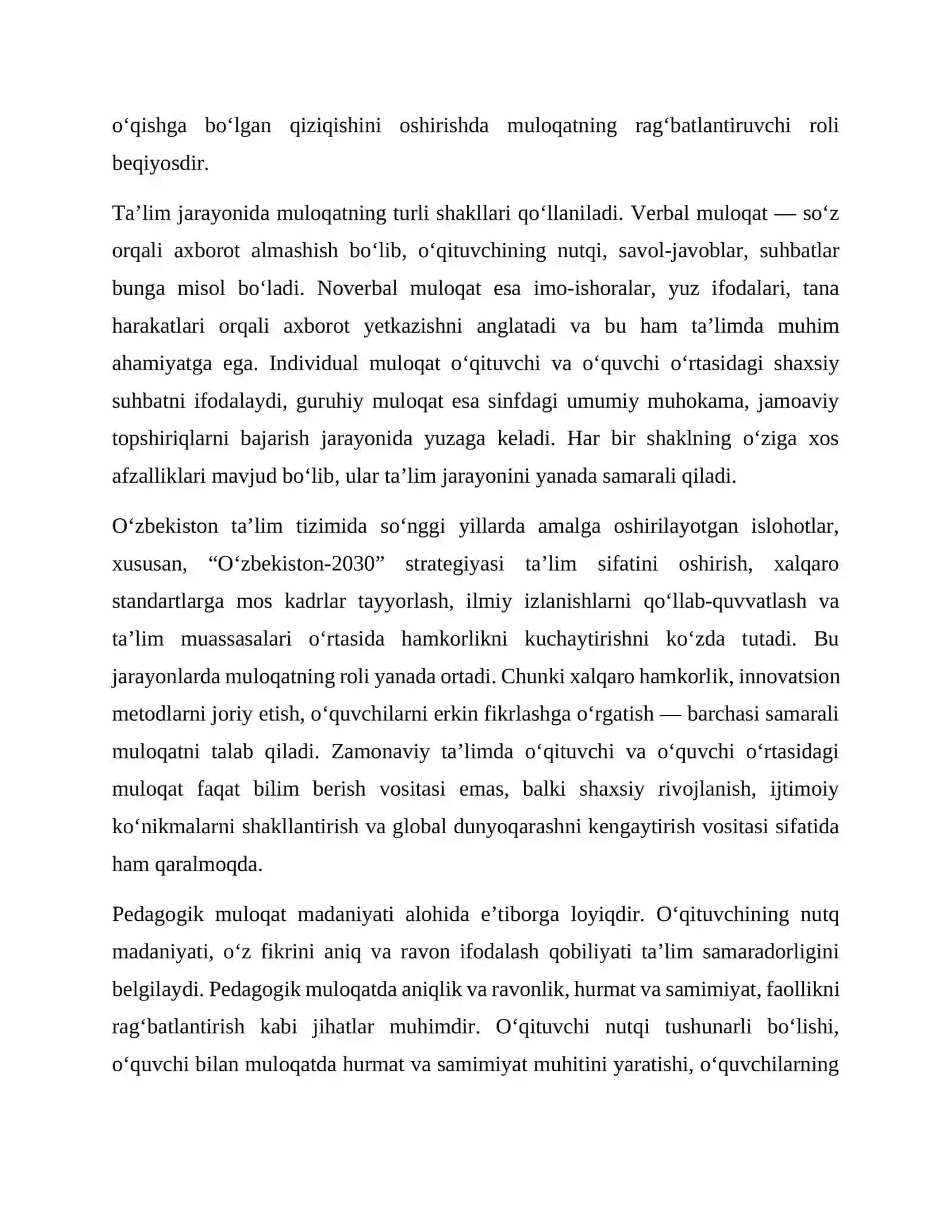 Muloqatning ta'lim tizimida tutgan o'rni 3