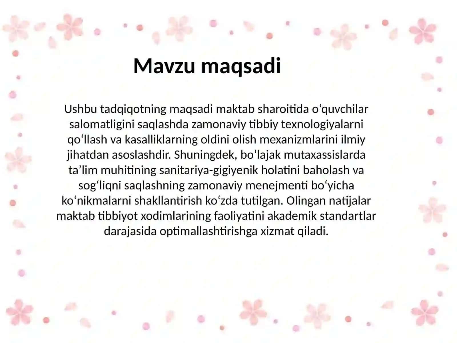 Maktablarda tibbiyot hodimlarining davolash profilaktika ishlari 3